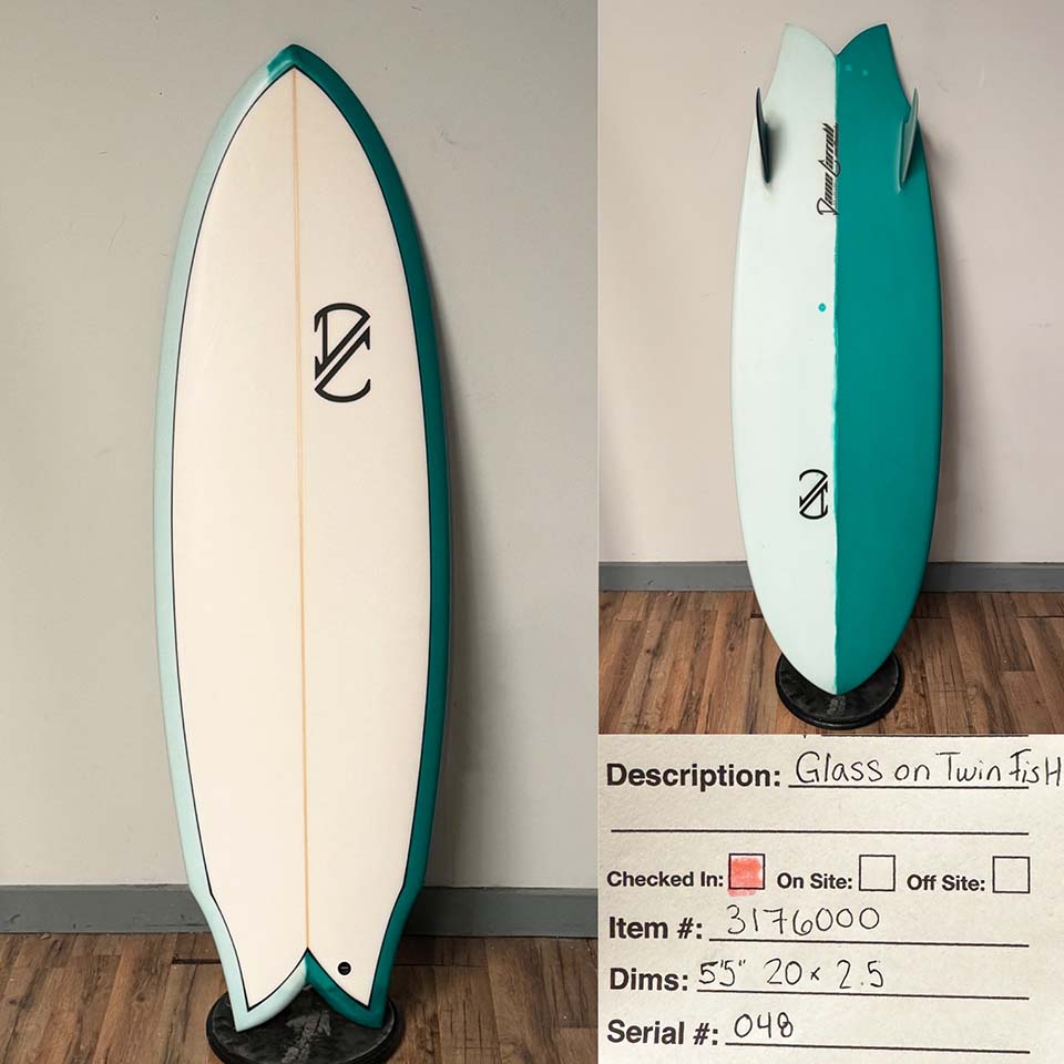 5'5" Glass on Twin Fish