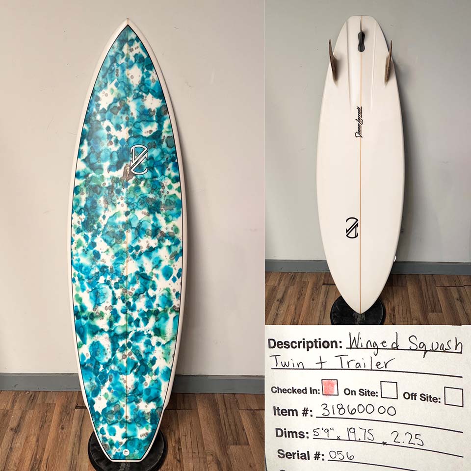 5'9" Winged Squash + Trailer